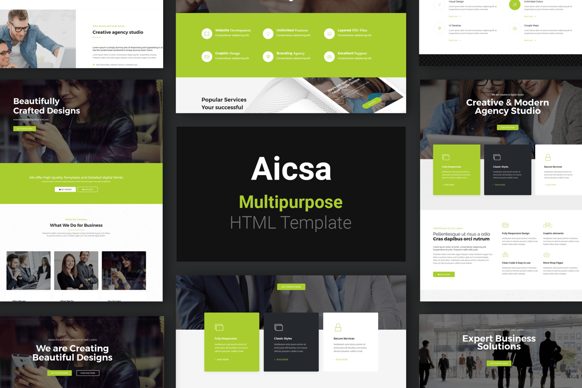Aicsa - Template Website HTML Serbaguna untuk Semua Kebutuhan Anda