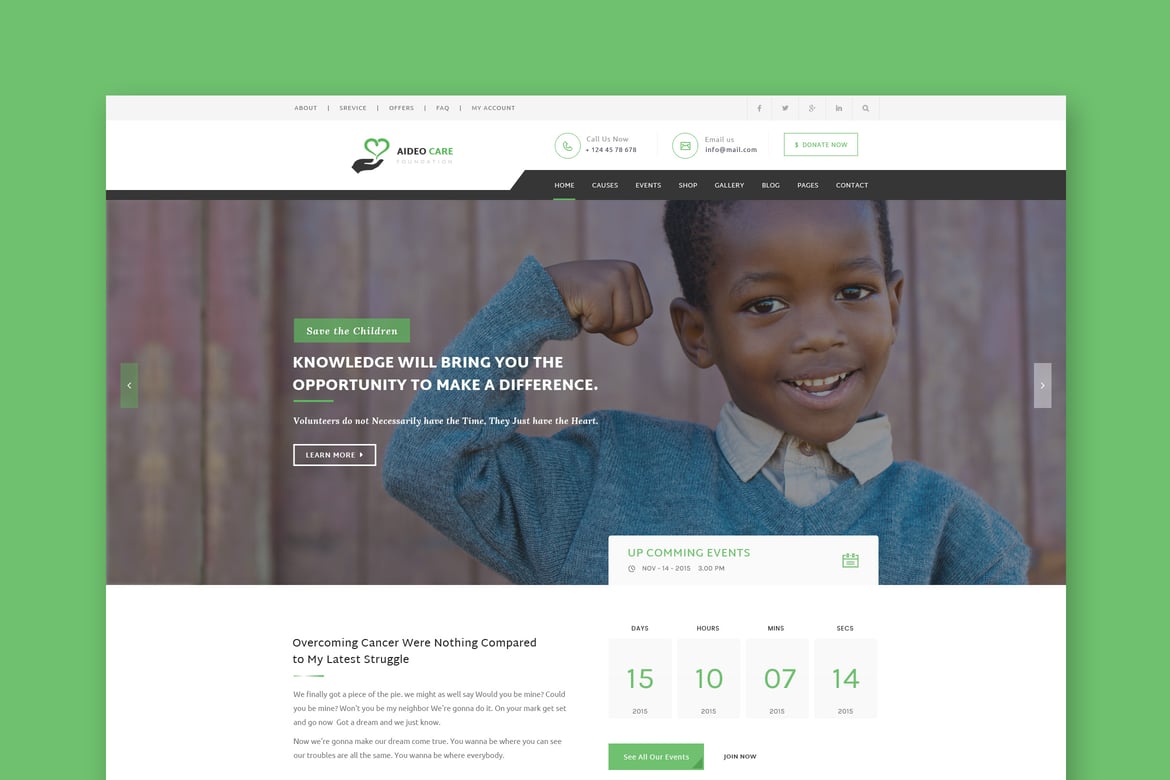 Aideo - Template Web Amal HTML yang Responsif dan Modern