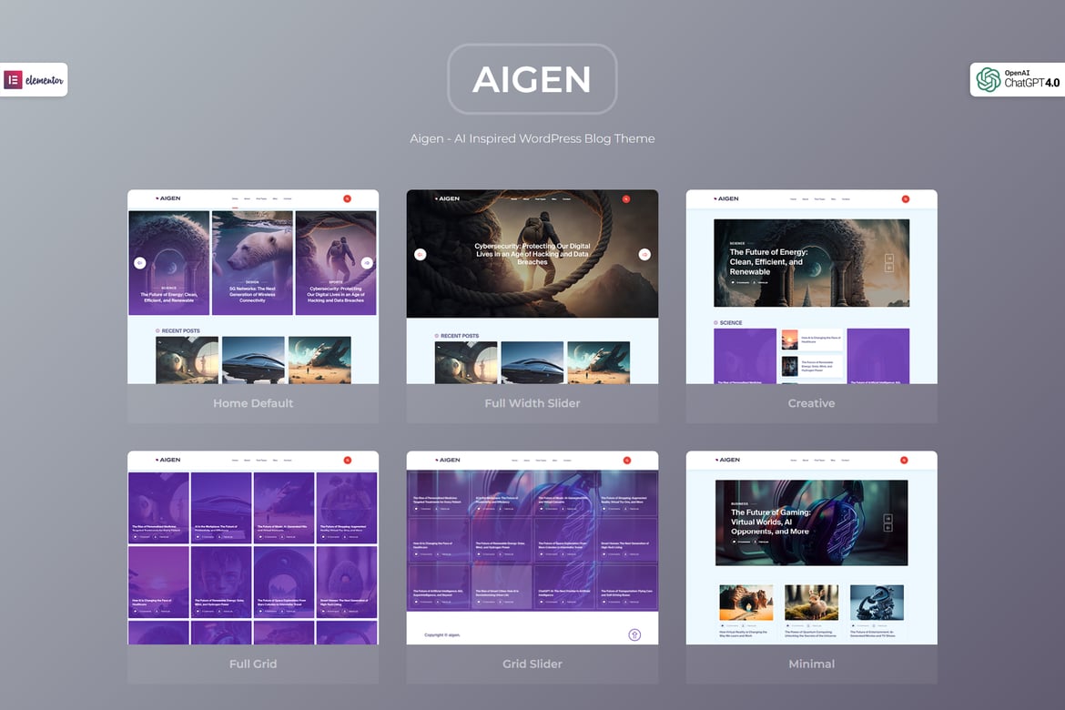 Aigen - Tema WordPress Blog AI yang Inovatif dan Menarik
