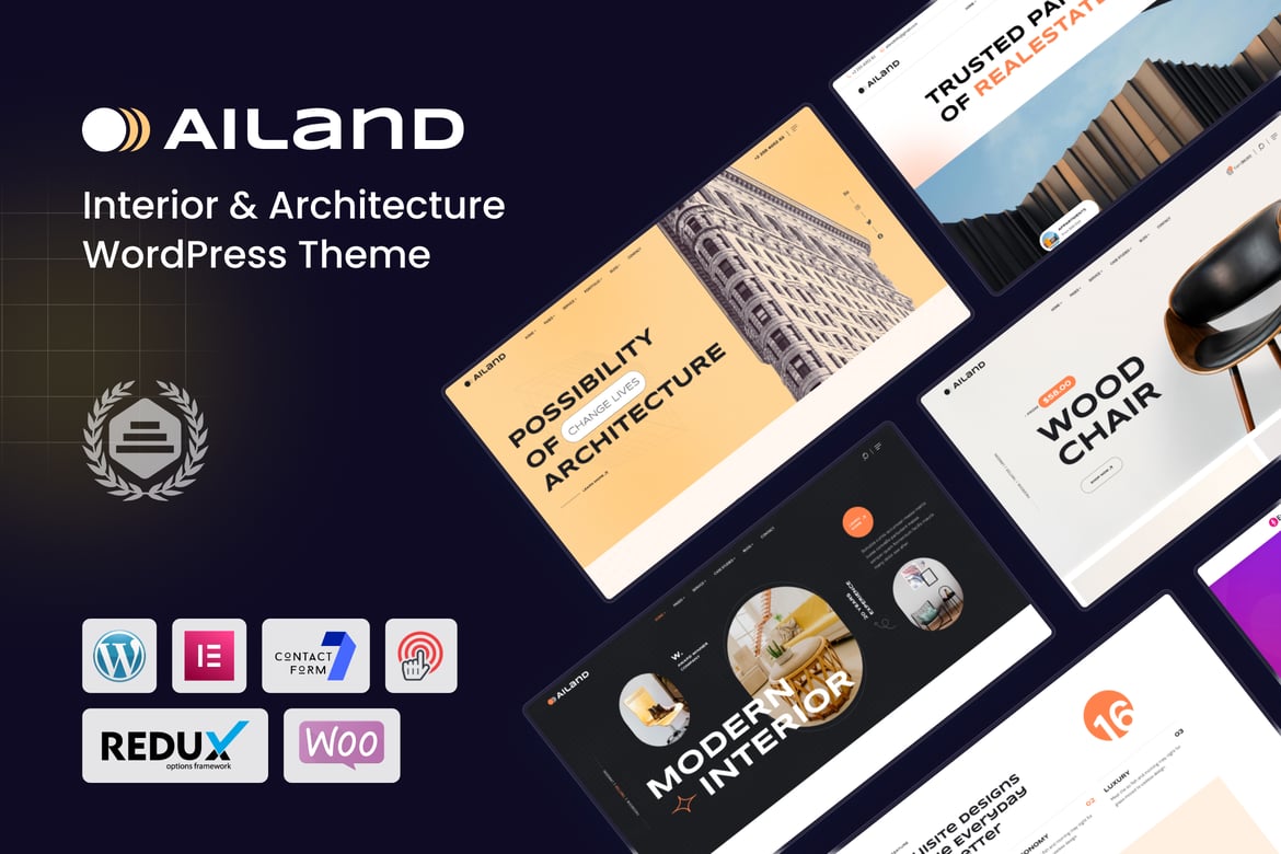 Ailand - Tema WordPress untuk Desain Interior & Arsitektur yang Menawan