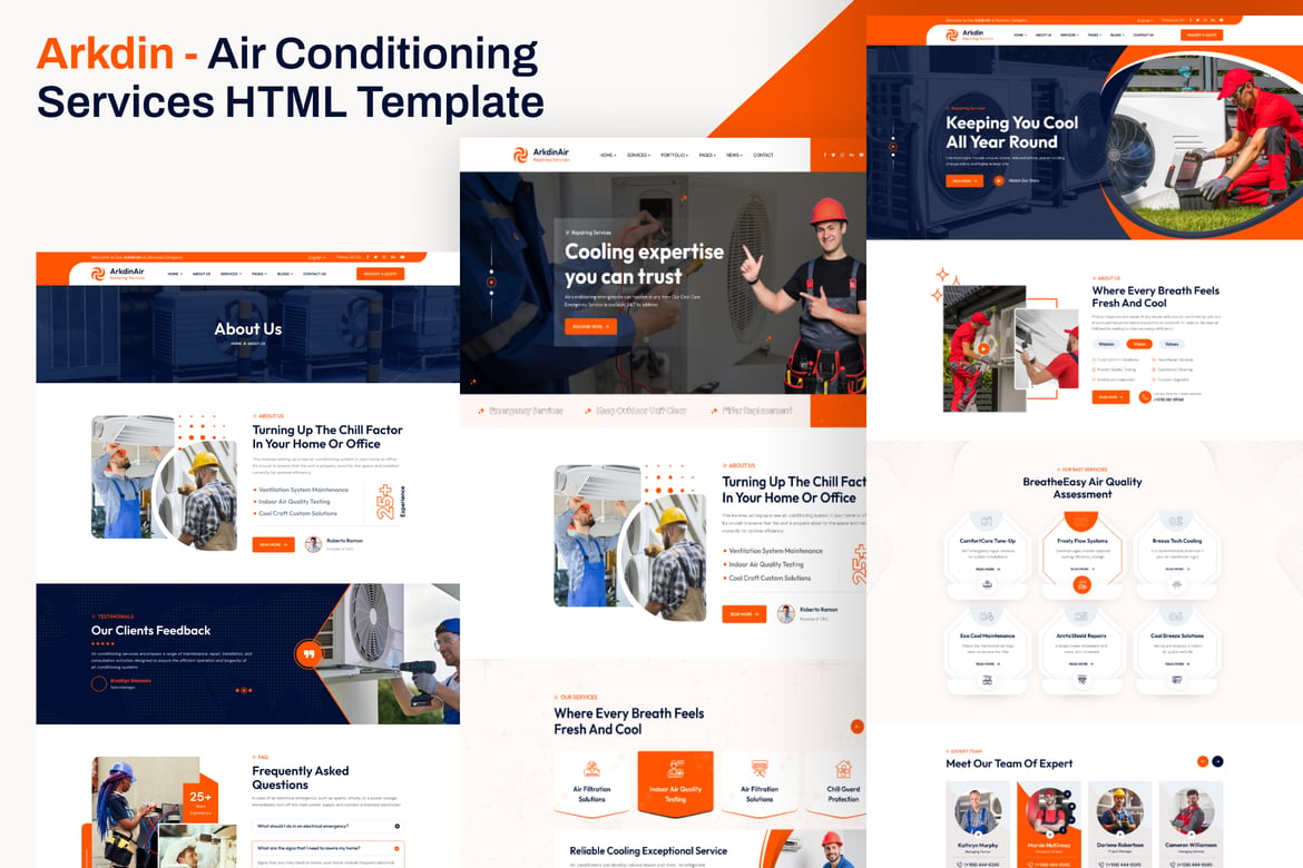 Template Website Profesional untuk Layanan AC & HVAC