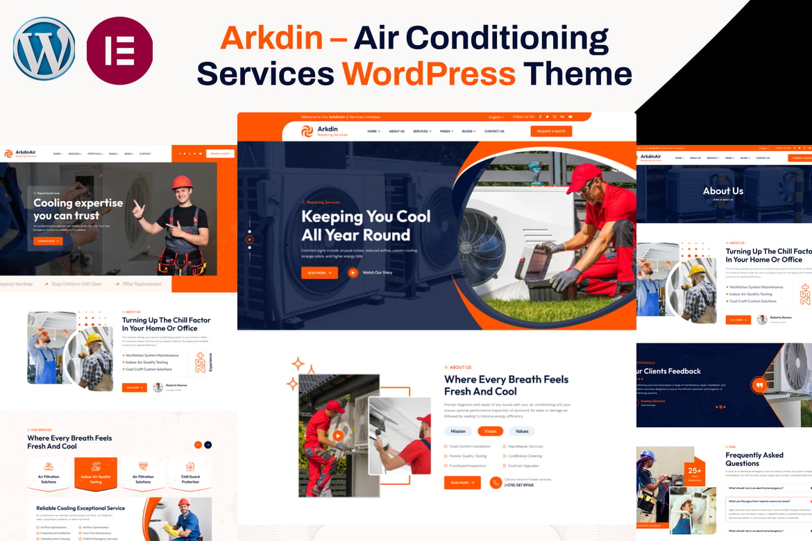 Tema WordPress Layanan AC & HVAC yang Menarik dan Responsif