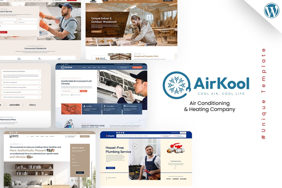 Air Kool - Tema WordPress Layanan Elektrikal yang Modern dan Profesional