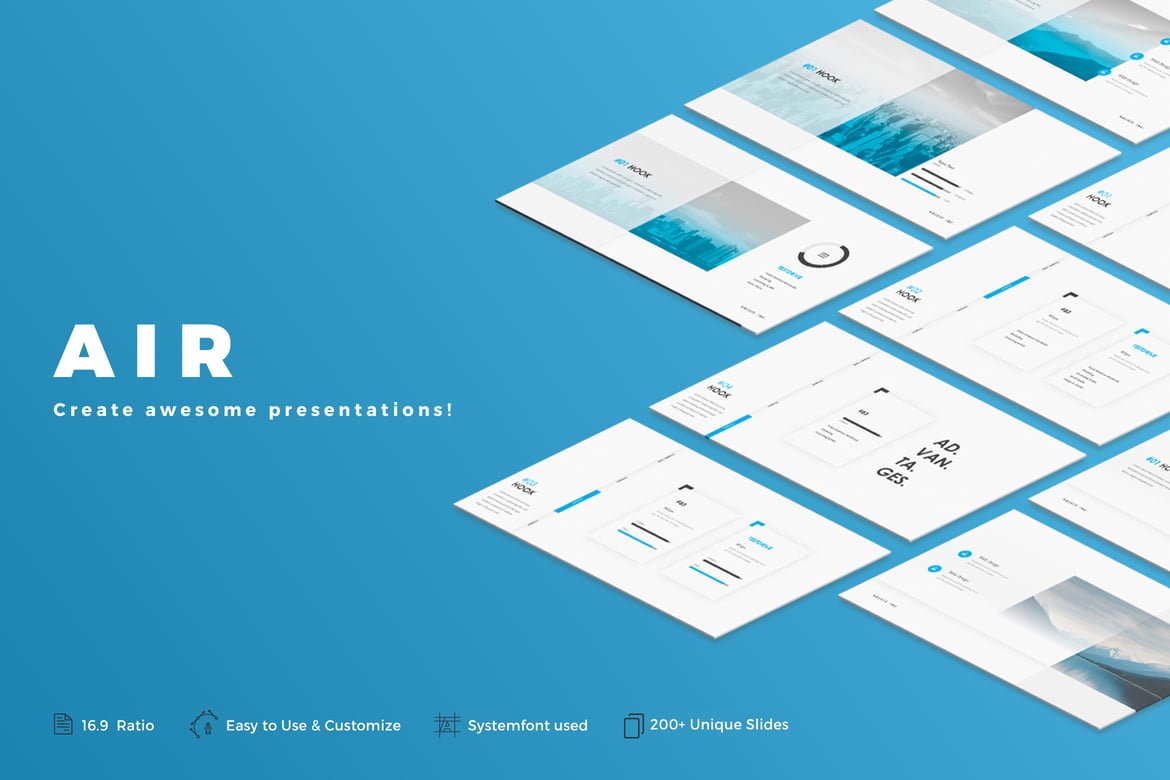 Template Powerpoint 'Air' untuk Presentasi yang Mengesankan