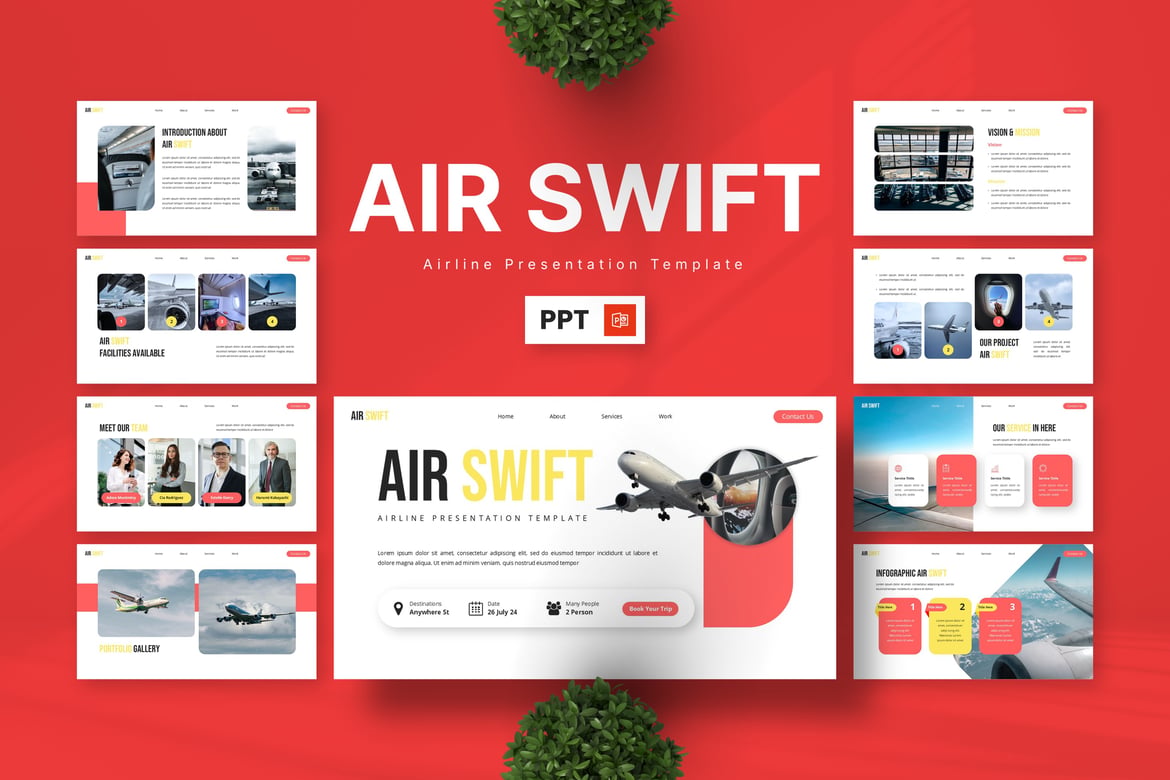 Template Presentasi Penerbangan - Air Swift