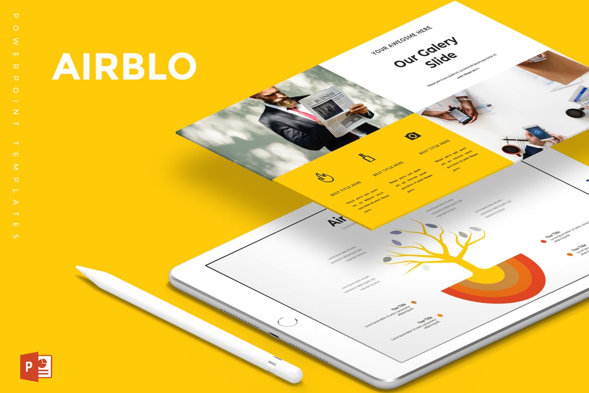 Template PowerPoint Airblo - Solusi Presentasi Profesional