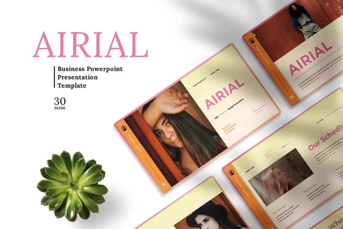 Template Presentasi PowerPoint Airial - Solusi Kreatif untuk Bisnis Anda