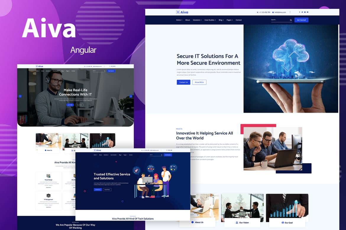 Aiva - Template Website Angular untuk Layanan Teknologi & IT