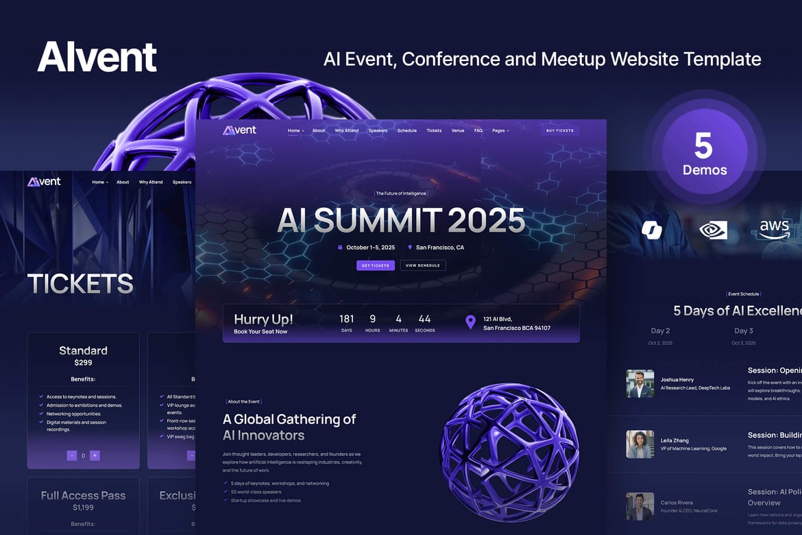 AIvent - Template Website untuk Event AI, Konferensi, dan Meetup