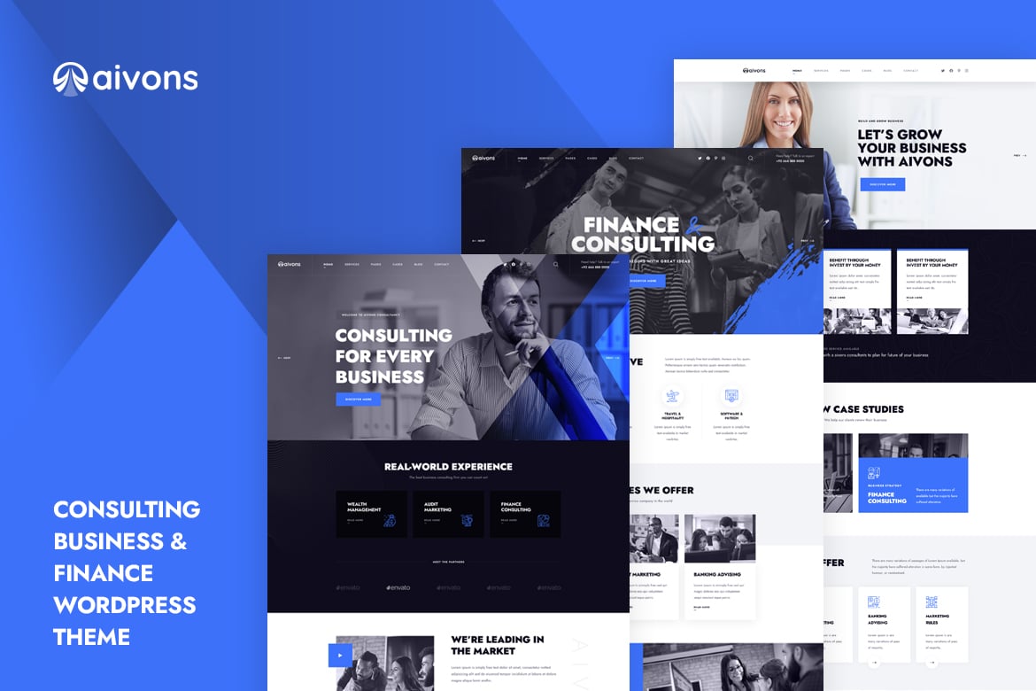 Aivons - Tema WordPress Konsultasi Bisnis yang Modern dan Multifungsi