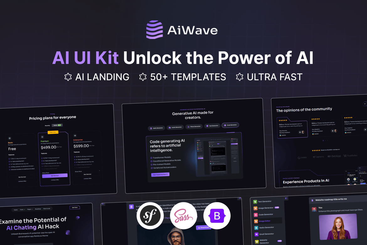 Template Website Dashboard Aiwave Symfony AI yang Revolusioner