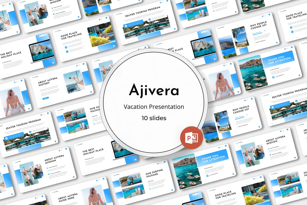 Ajivera - Template PowerPoint Liburan yang Menarik