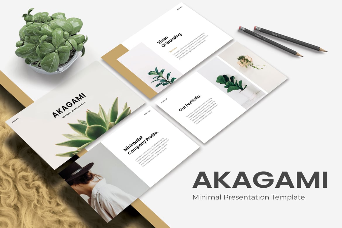 Template Presentasi PowerPoint AKAGAMI yang Modern dan Kreatif