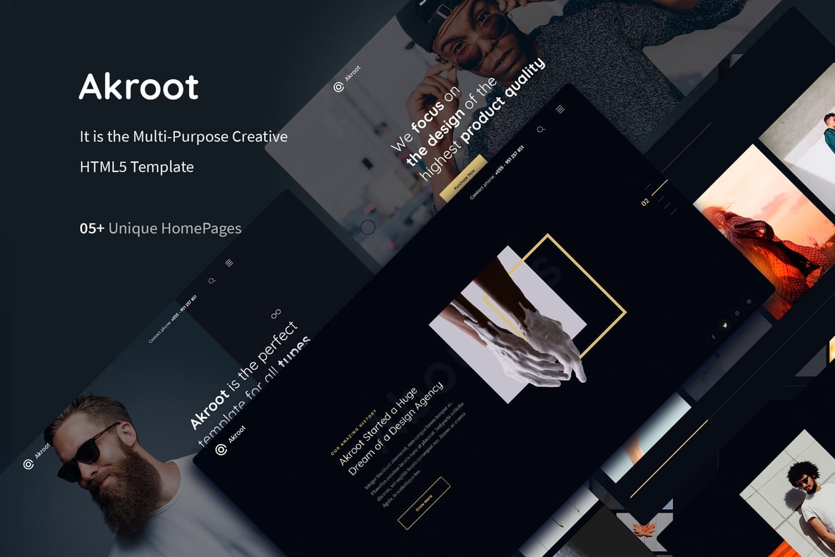 Akroot | Template Website Serbaguna yang Kreatif dan Modern