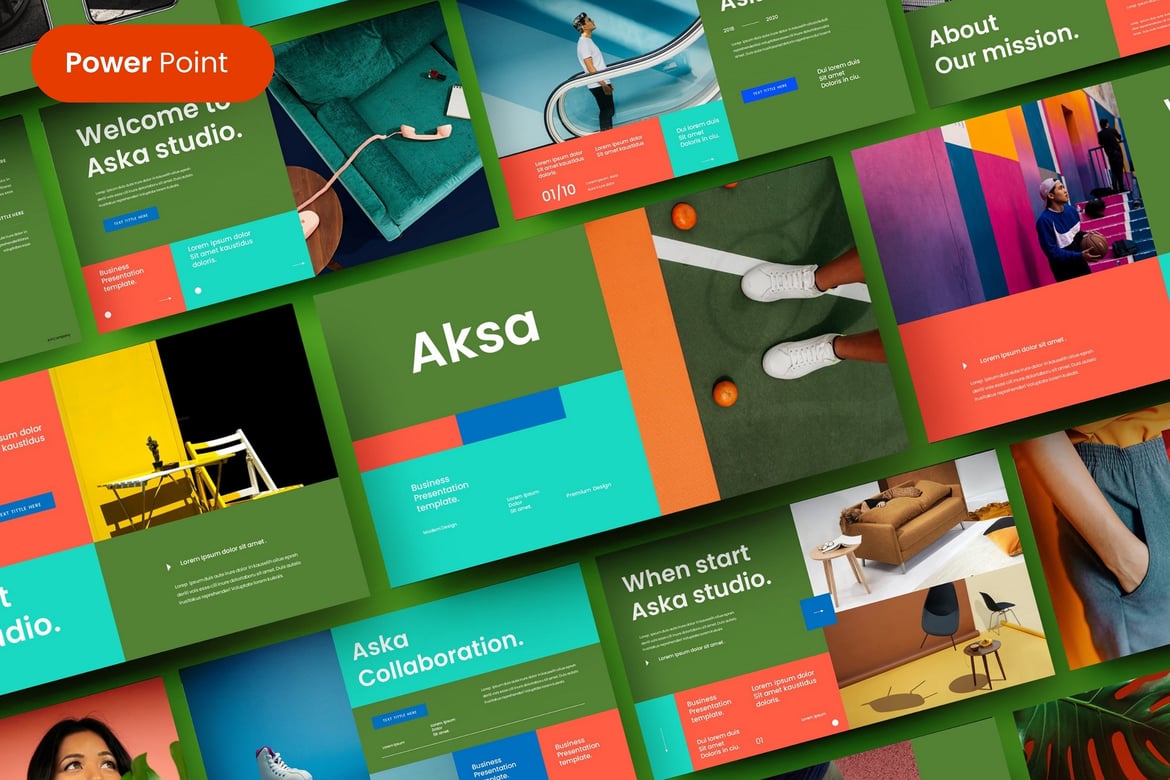 Template PowerPoint Aksa – Solusi Presentasi Profesional Anda