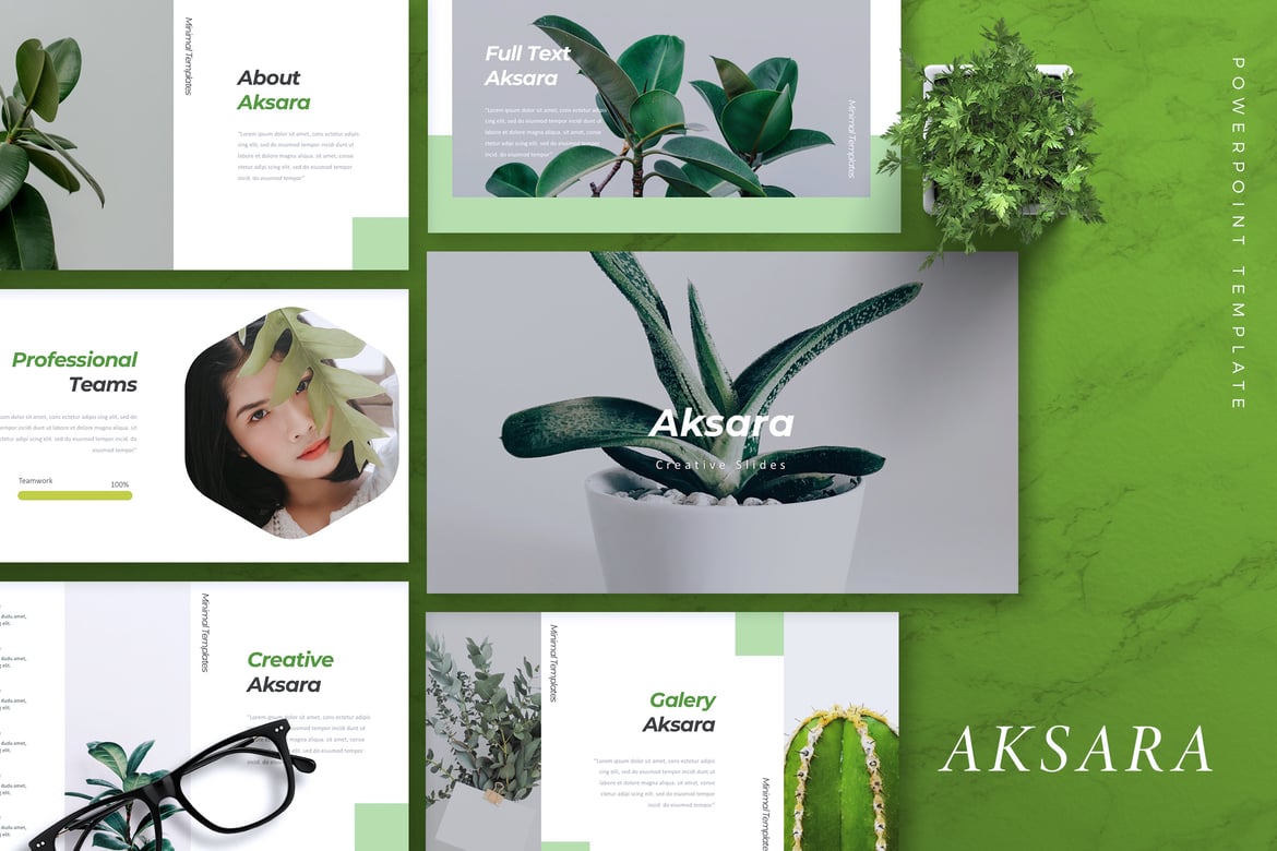 AKSARA - Template Powerpoint Kreatif yang Menarik