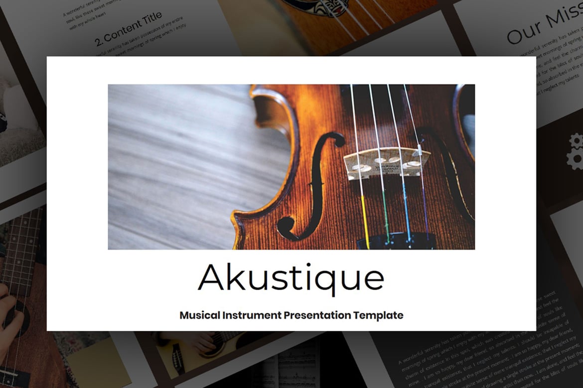 Template Presentasi Musik Akustiq – Kreatif dan Profesional