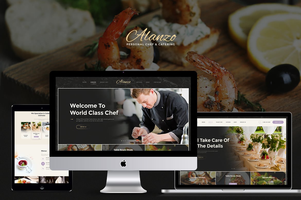 Tema WordPress Alanzo: Solusi Modern untuk Bisnis Katering Anda