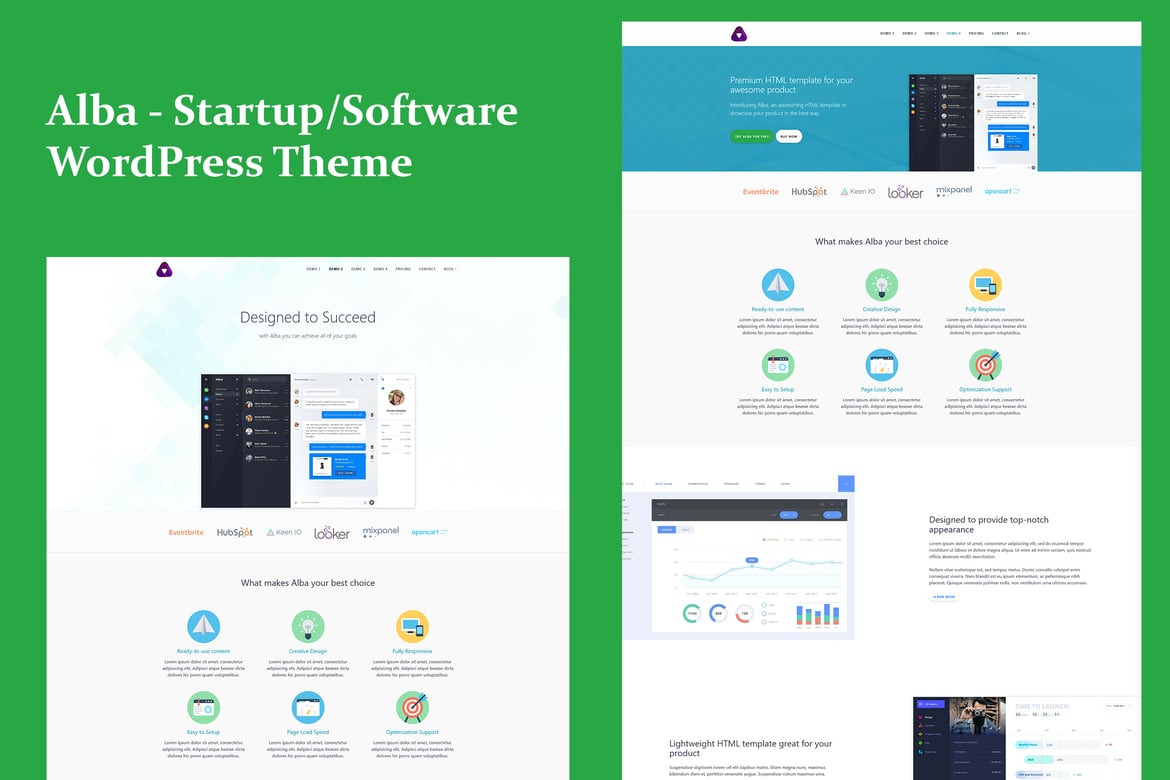 Alba - Tema WordPress Kreatif untuk Startup dan Software