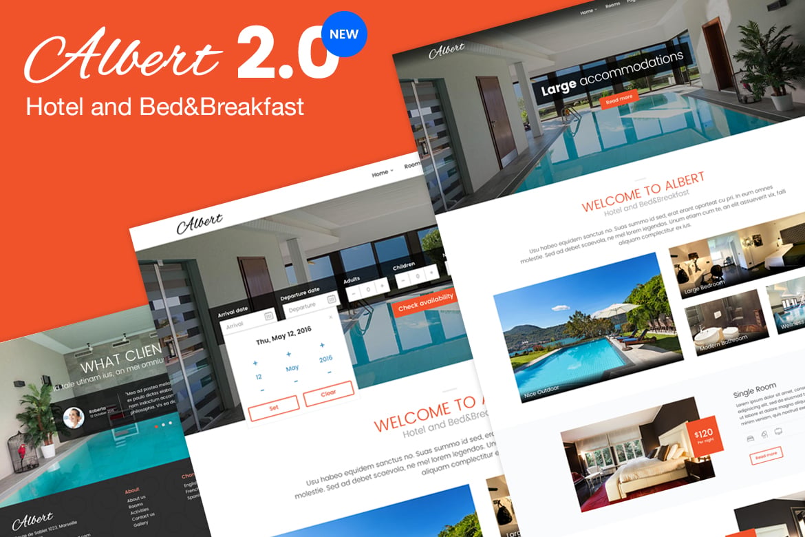 Albert - Template Website Hotel dan Bed & Breakfast yang Responsif