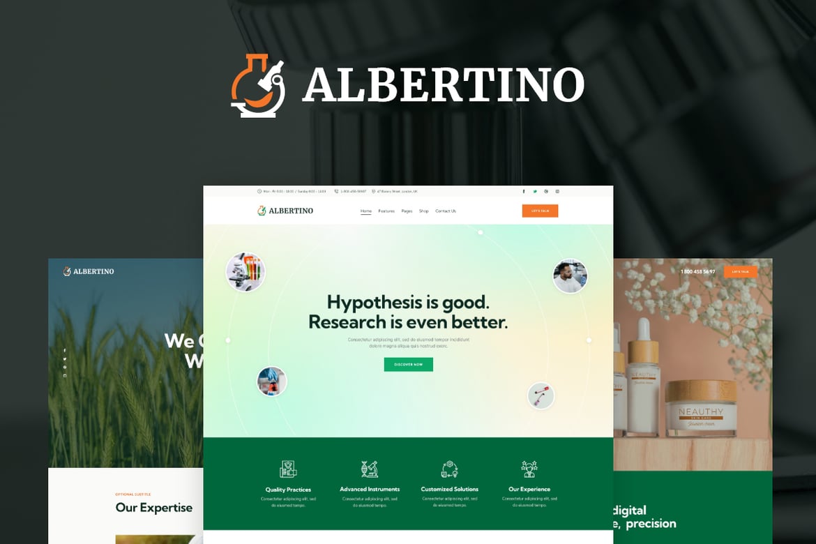 Tema WordPress Albertino: Solusi Kreatif untuk Proyek Ilmiah dan Kesehatan