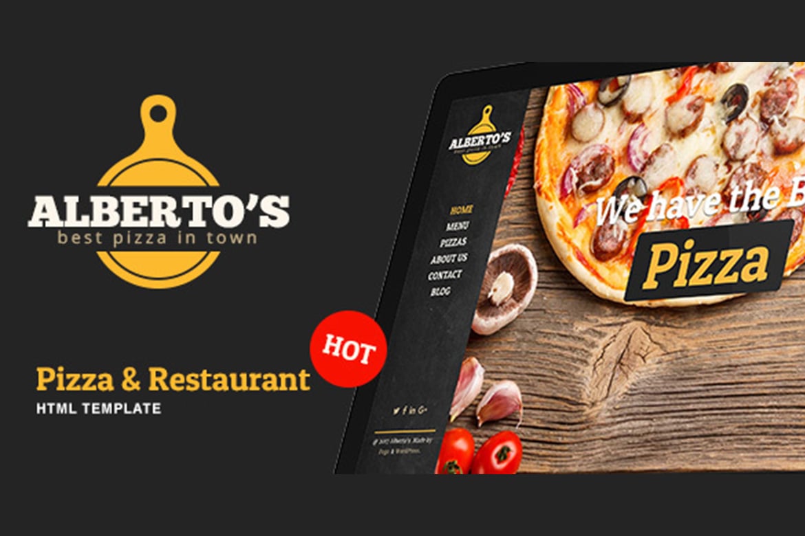 Albertos - Template Website Restoran & Pizza yang Modern dan Minimalis