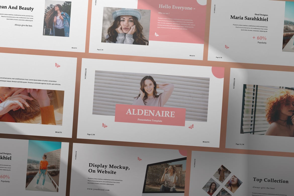 Template Presentasi Powerpoint Aldenaire yang Kreatif dan Modern