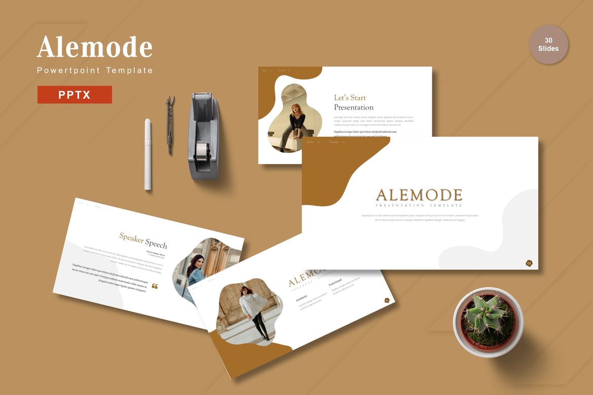 Alemode - Template PowerPoint Kreatif untuk Presentasi Memukau