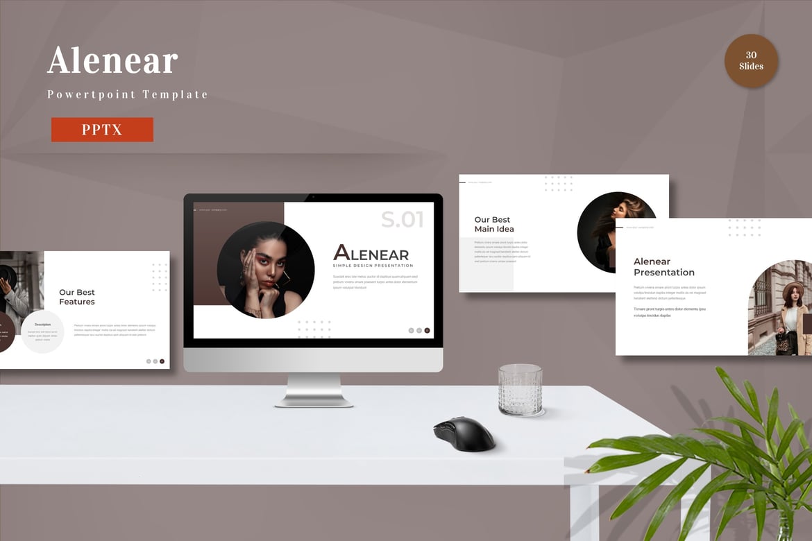 Template Powerpoint Alenear - Solusi Presentasi Profesional