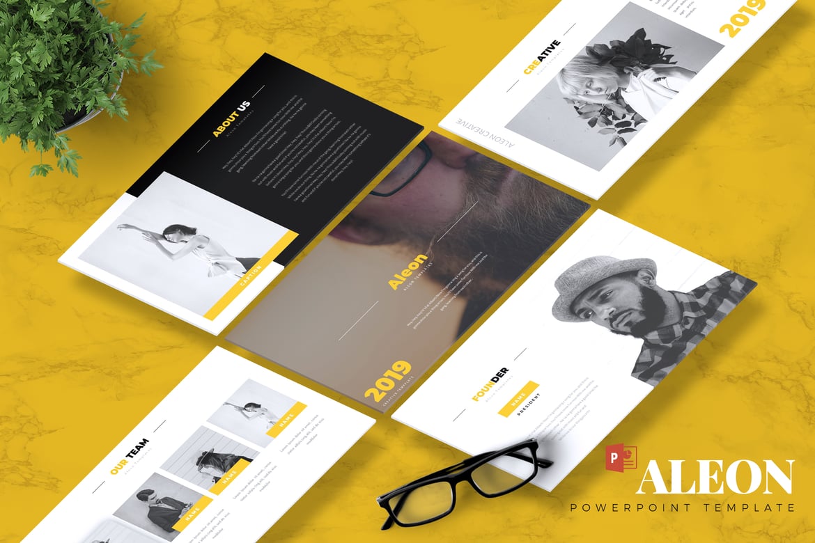 ALEON - Template PowerPoint Kreatif untuk Presentasi Profesional