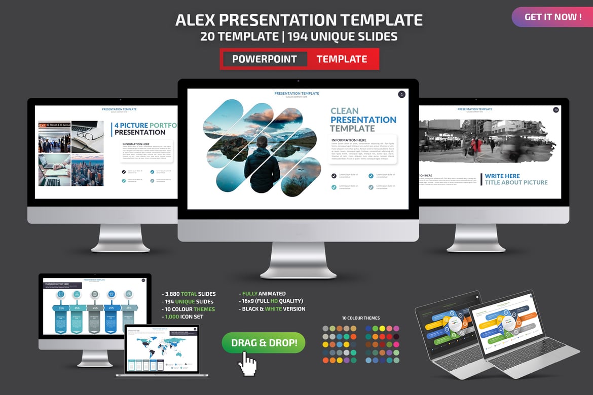 Template Presentasi Powerpoint Alex yang Menarik dan Profesional