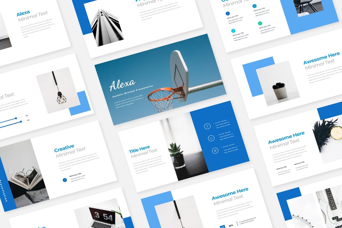 Template PowerPoint Minimalis Elegan Alexa