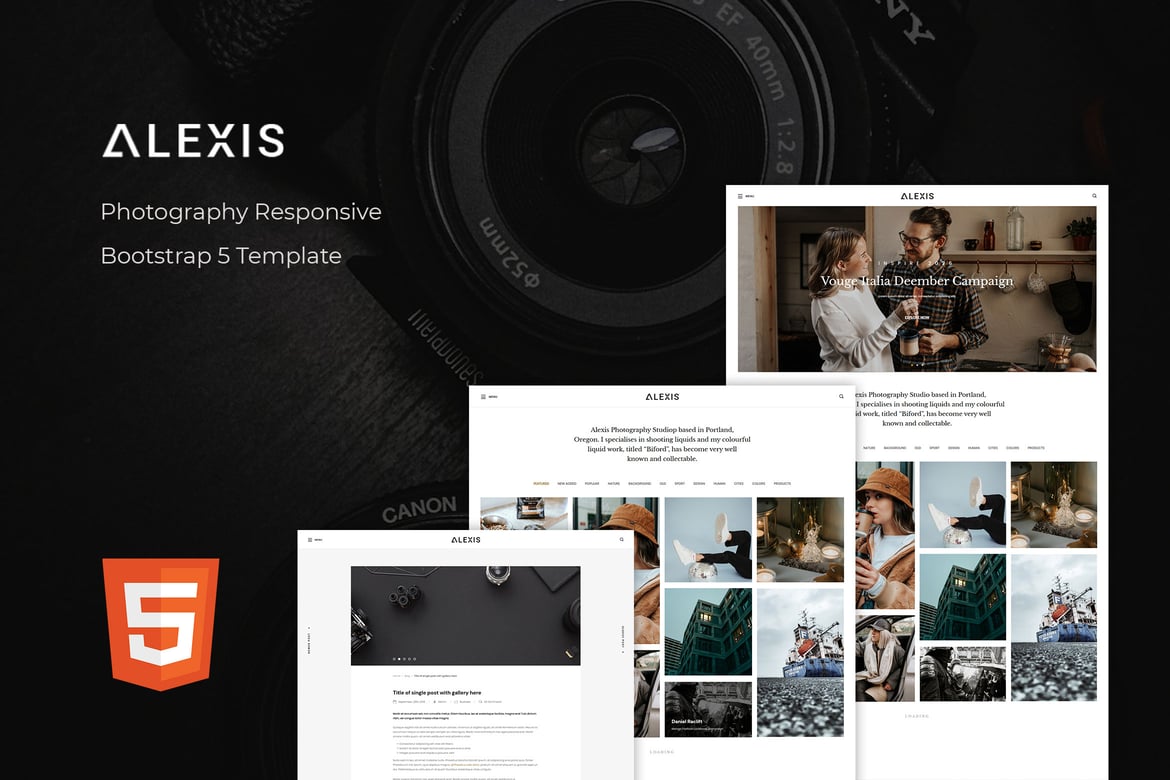 Alexis – Template Website Fotografi Responsif Berbasis Bootstrap