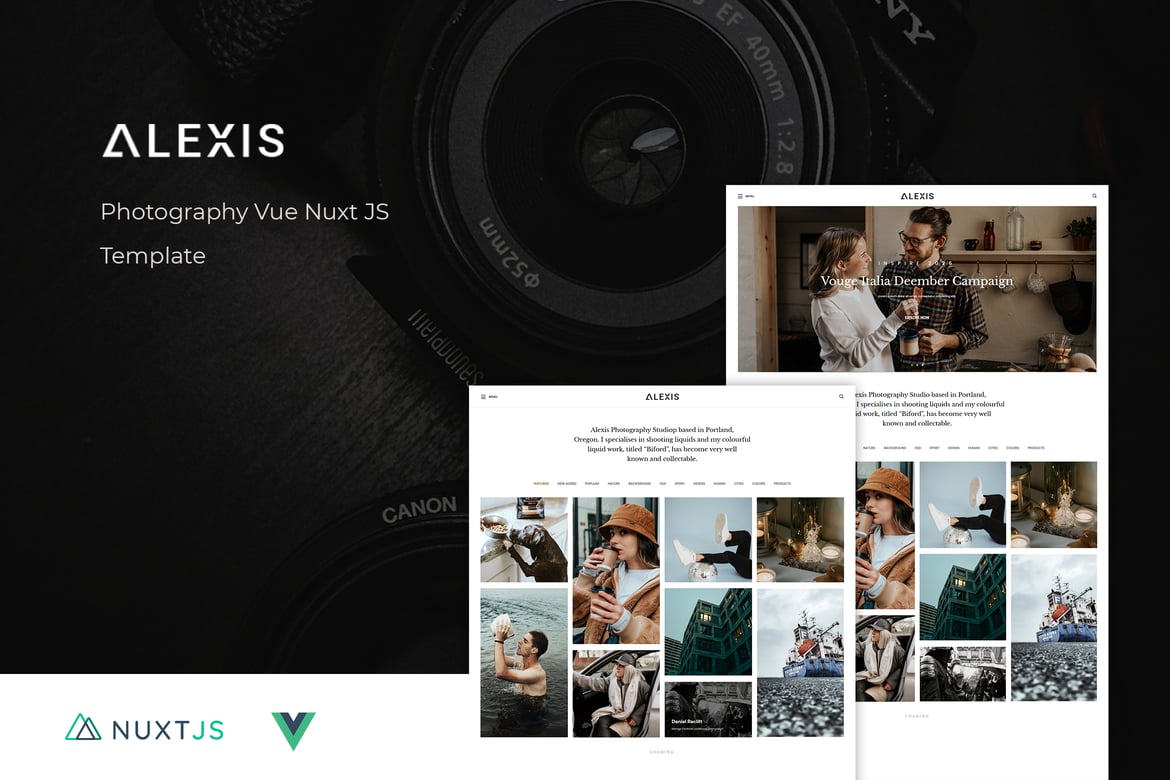 Template Website Fotografi Alexis - Solusi Portofolio Karya Seni Anda