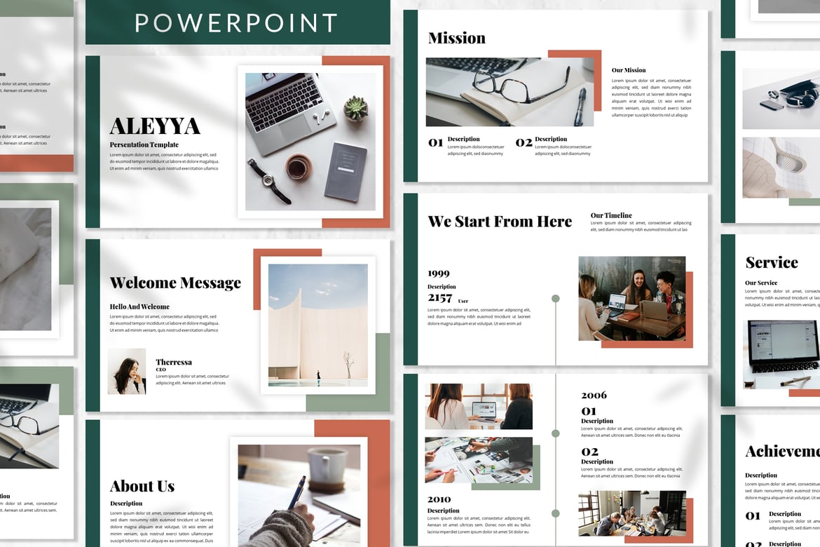 Aleyya - Template Presentasi Powerpoint Profesional untuk Bisnis