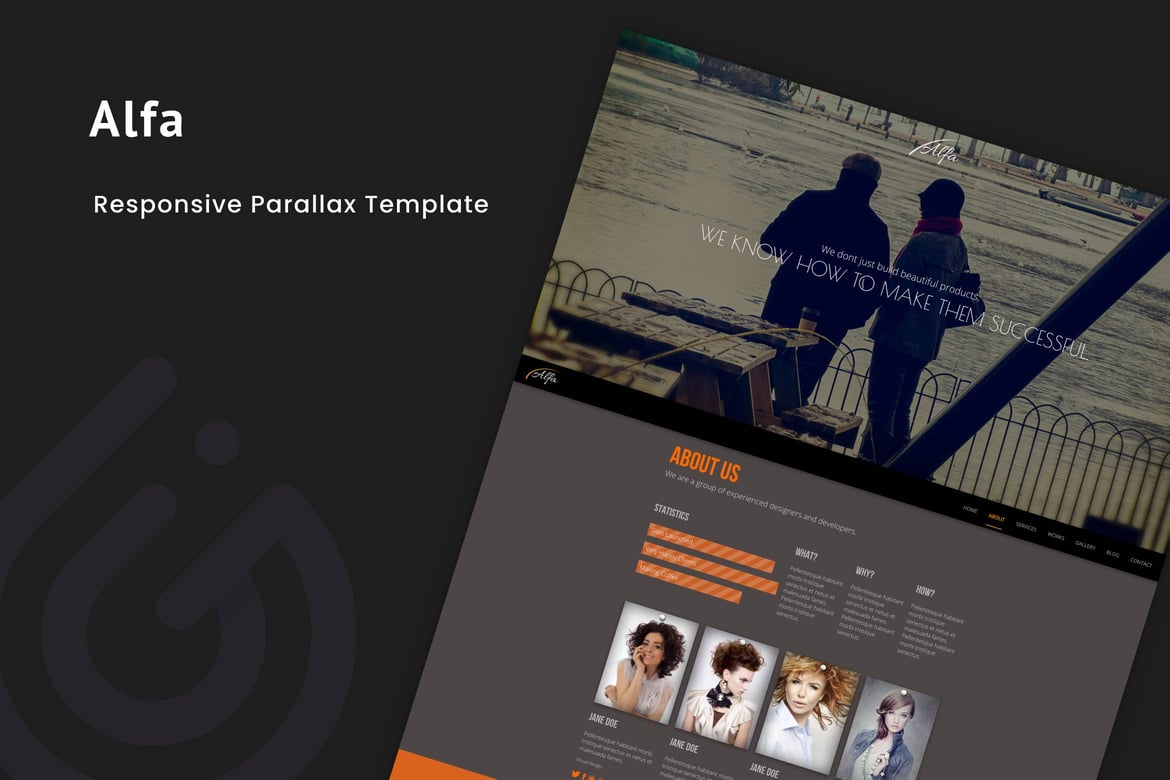 Alfa - Template Web Parallax Responsif yang Profesional