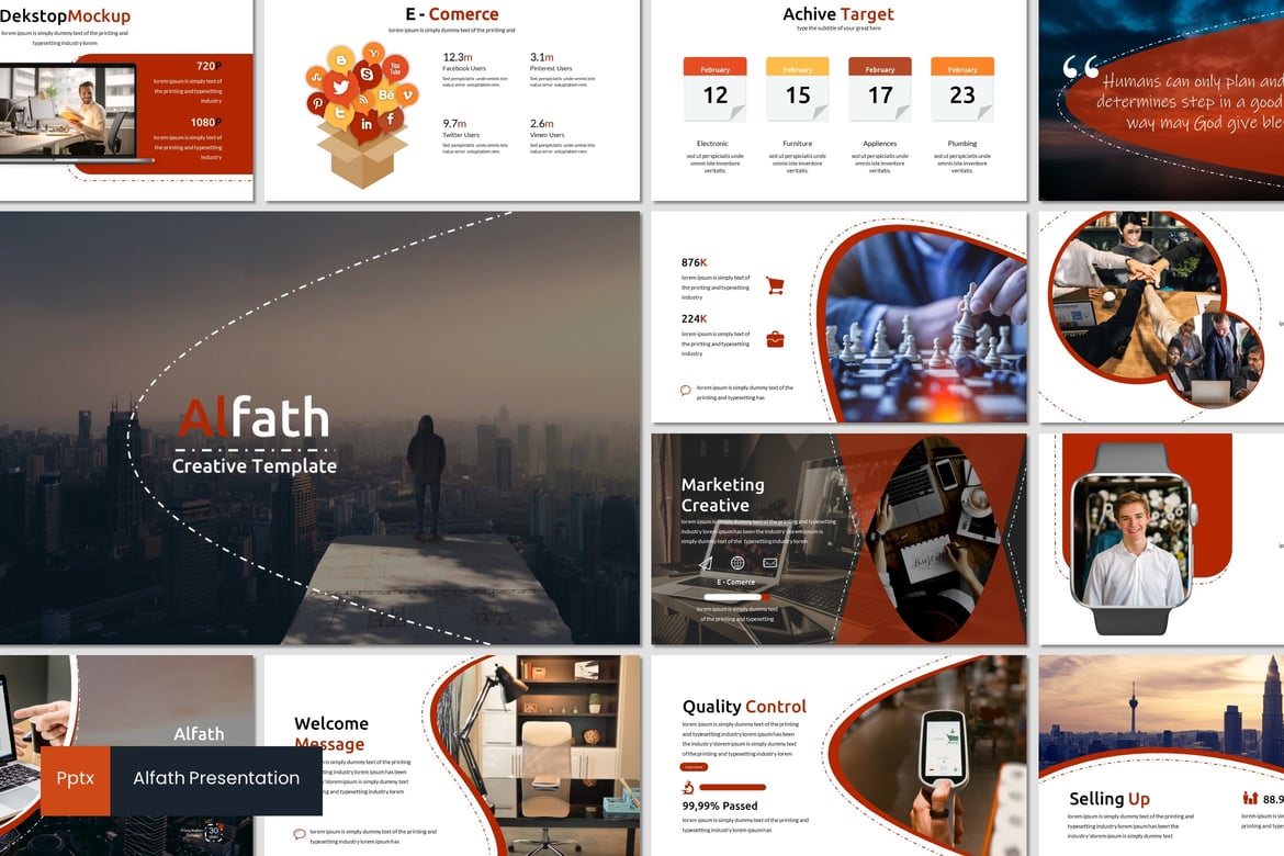 Template Presentasi Powerpoint Alfath - Kreatif dan Minimalis