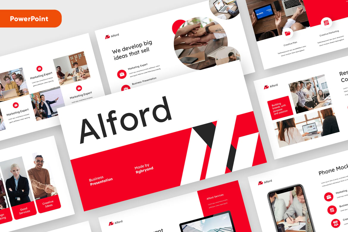 Template Presentasi Bisnis ALFORD - Powerpoint Profesional untuk Startup