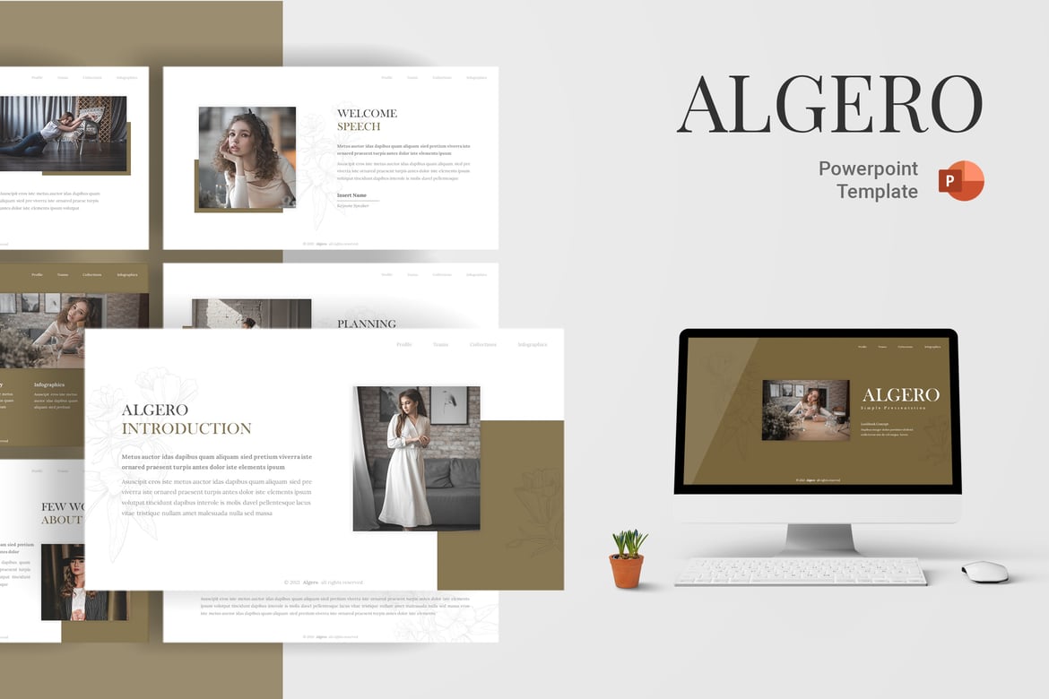 Algero - Template PowerPoint Modern dan Multifungsi