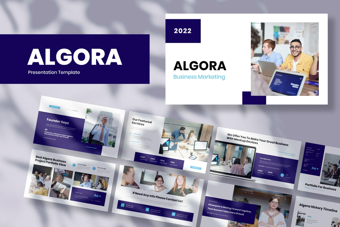 Algora - Template Presentasi PowerPoint untuk Bisnis yang Menarik