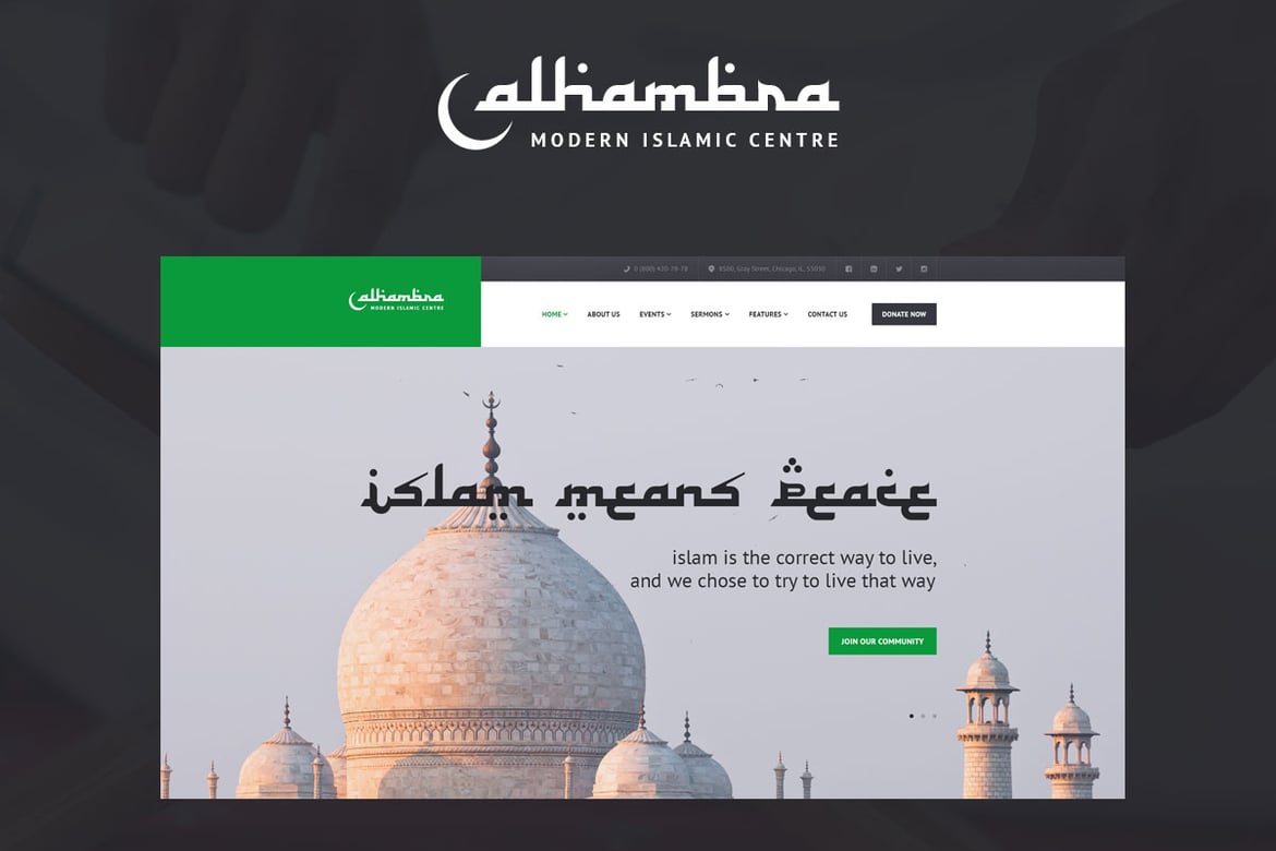 Tema WordPress Alhambra: Solusi Modern untuk Pusat Islam Anda