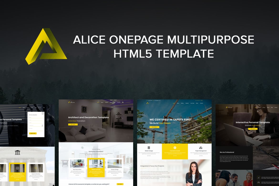 Template Website Serbaguna Alice - Solusi Satu Halaman untuk Bisnis Anda