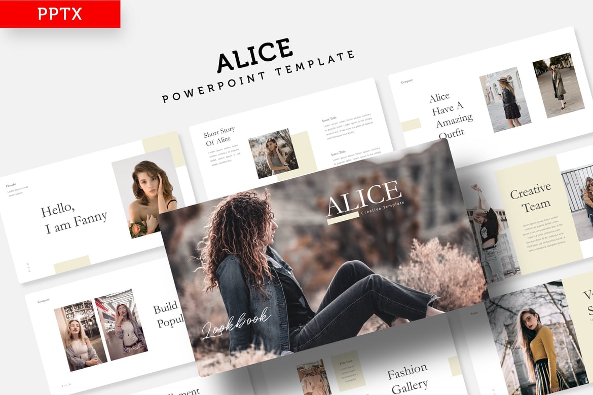 Template PowerPoint Alice - Solusi Presentasi Menarik