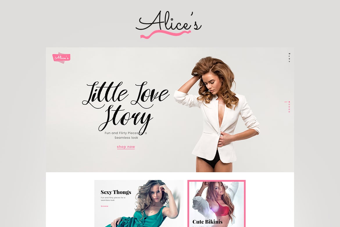 Template Website Lingerie Alice: Solusi Sempurna untuk Toko Fashion Online Anda