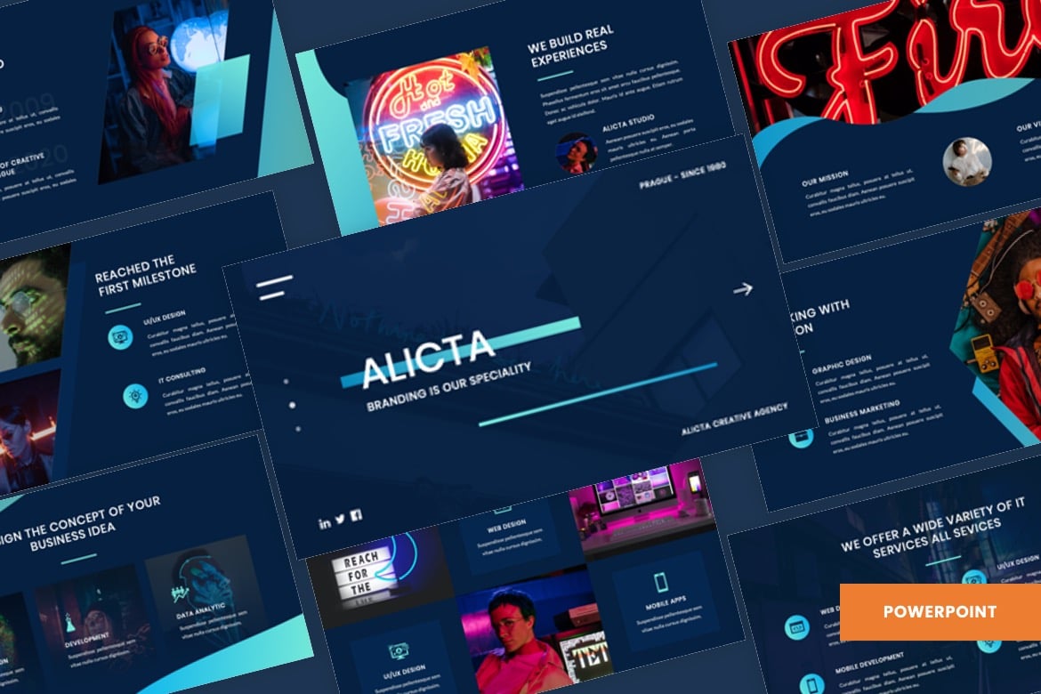 Alicta - Template PowerPoint Kreatif untuk Agensi