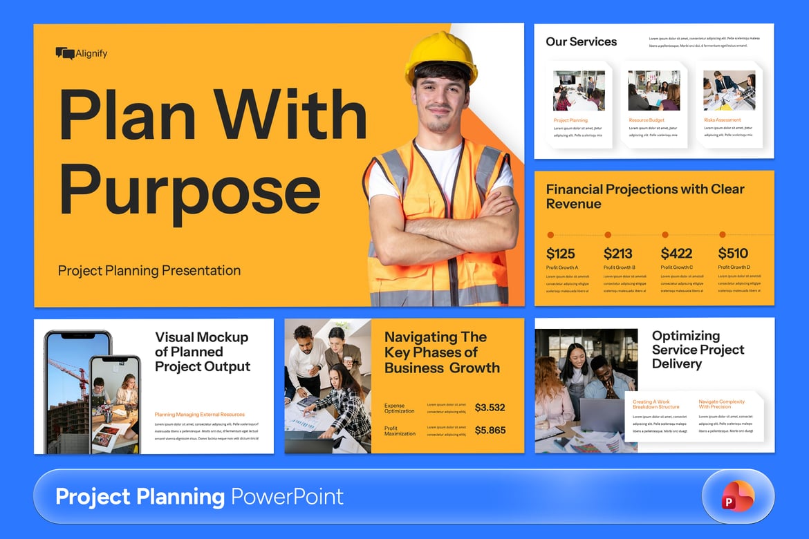 Alignify - Template Presentasi PowerPoint untuk Perencanaan Proyek