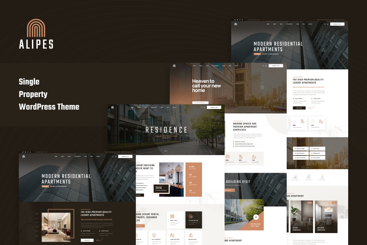 Alipes - Tema WordPress Modern untuk Properti Tunggal