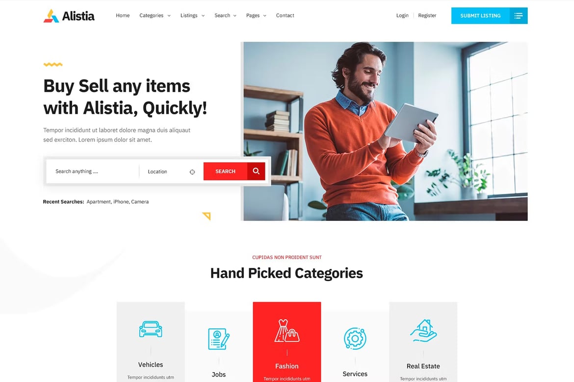 Alistia - Template Website Iklan Baris & Daftar Direktori