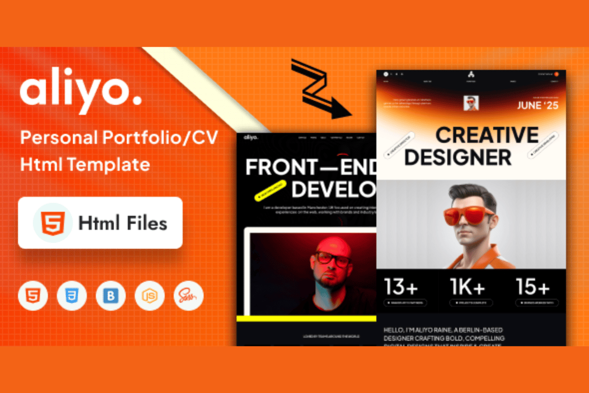 Aliyo - Template Website Portofolio Pribadi dan CV yang Kreatif