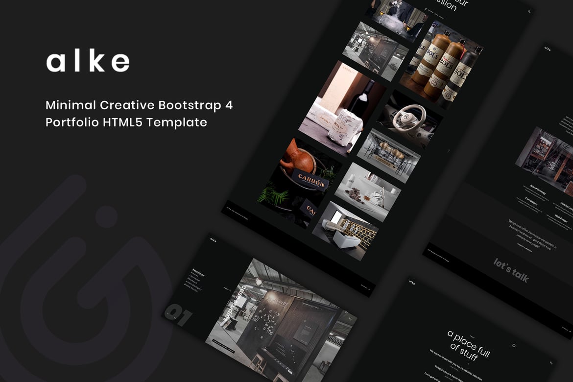 Alke - Template Website Portofolio Kreatif Minimalis yang Menarik